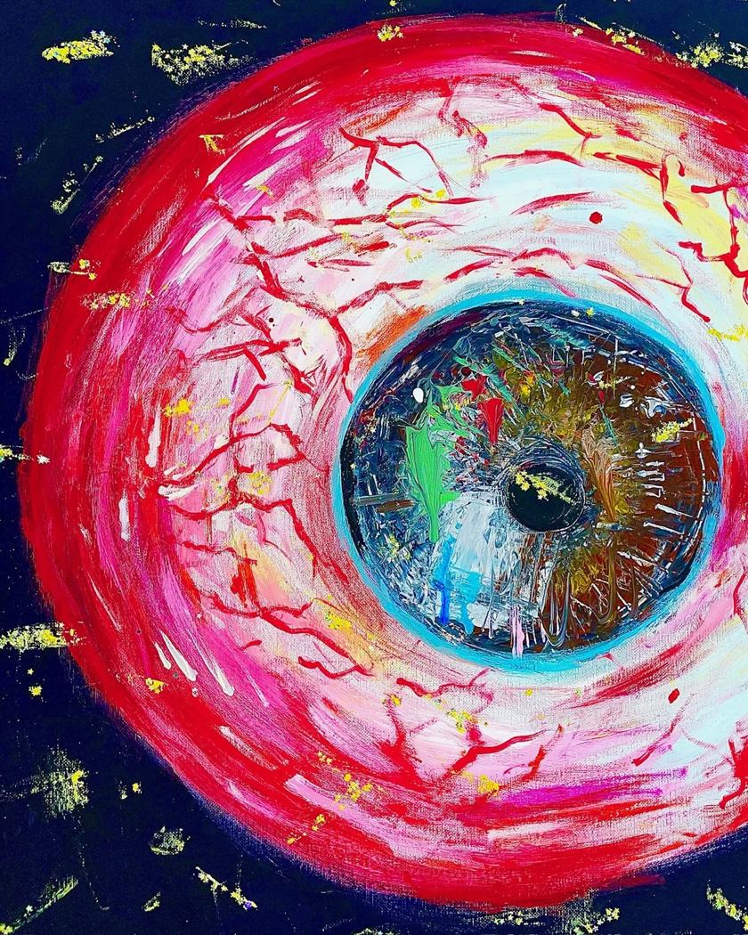 Stressed Eye — artwork by Justin White Foreva